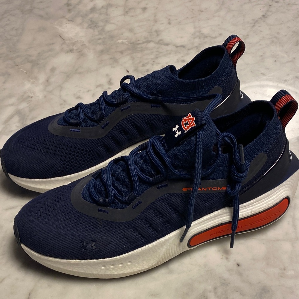 Under Armour Navy and Orange Athletic Sneakers